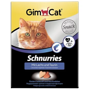 Лакомство для кошек GimCat Лакомые сердечки с лососем, 420г