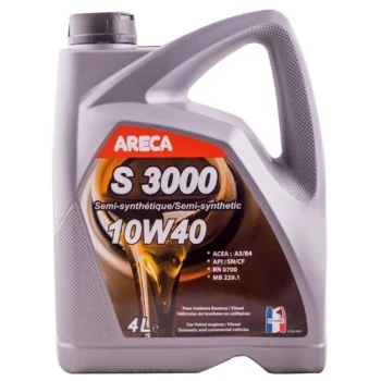 Полусинтетическое моторное масло Areca S3000 10W40 4 л
